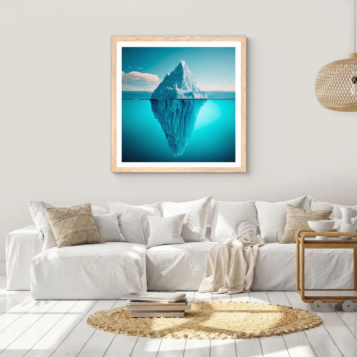 Poster in einem Rahmen aus heller Eiche - Königin des Eises - 50x50 cm