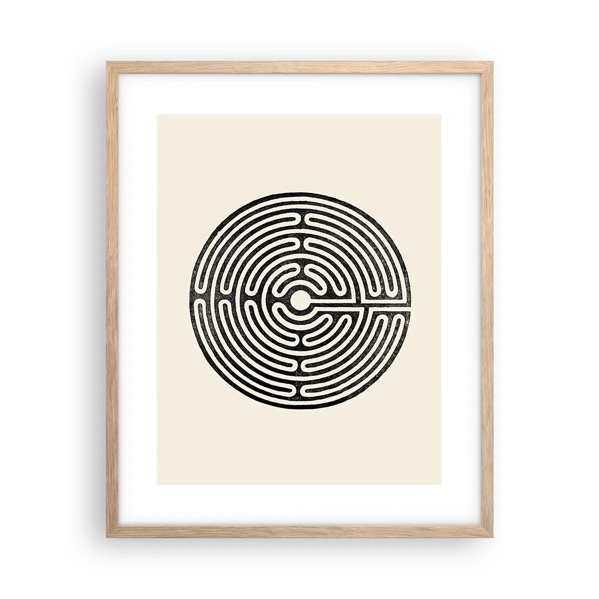 Poster in einem Rahmen aus heller Eiche - Geheimnisvolle Ordnung - 40x50 cm