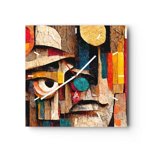 Wanduhr - Glasuhr - Ich sehe dich… - 40x40 cm