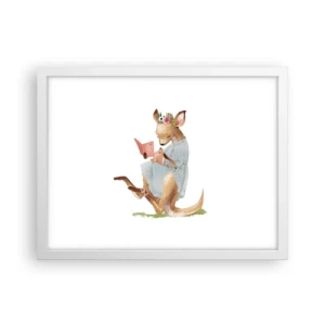 Poster in einem weißen Rahmen - Lies mir vor Mama - 40x30 cm