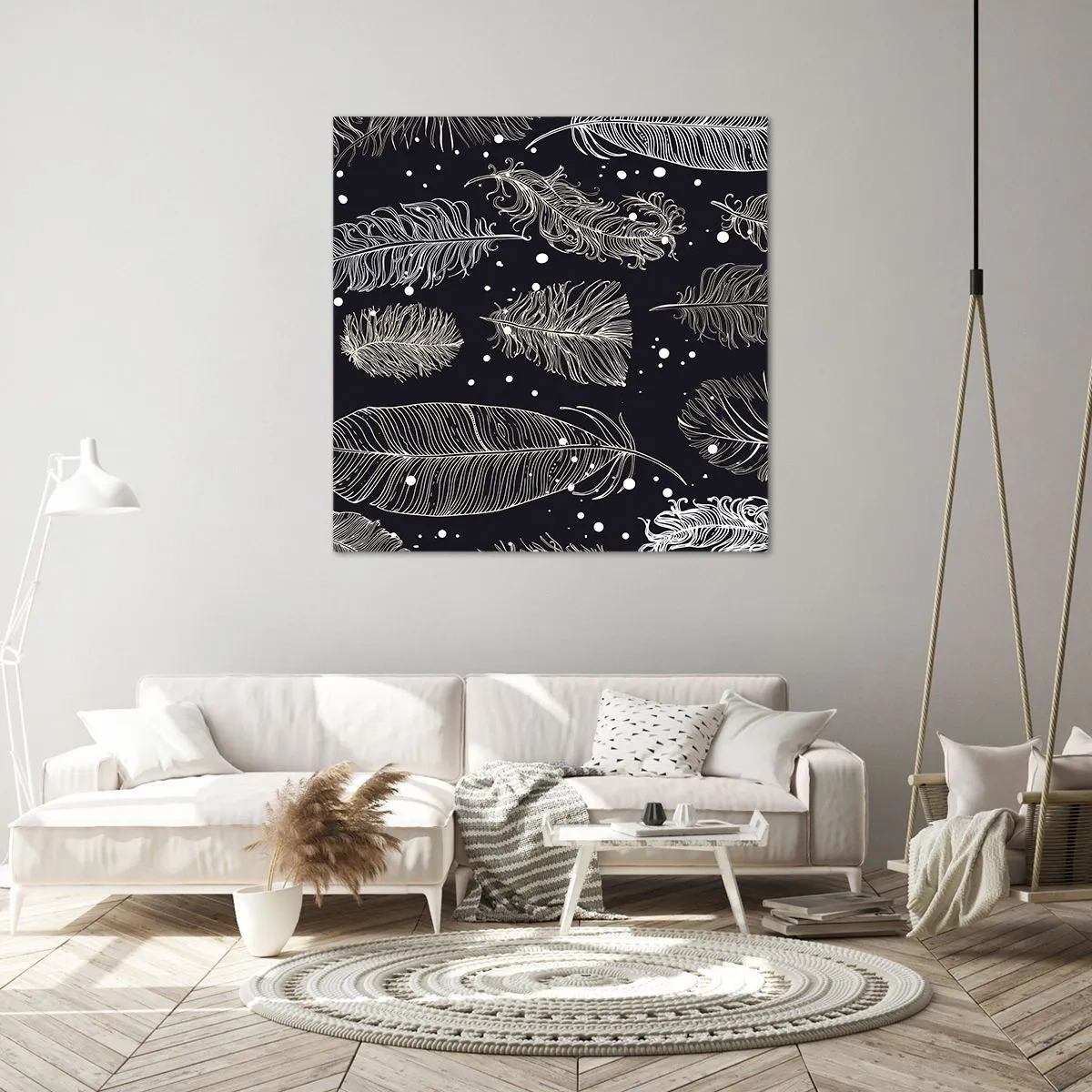 Bild auf Leinwand - Leinwandbild - Gefiederte Spitze - 40x40 cm