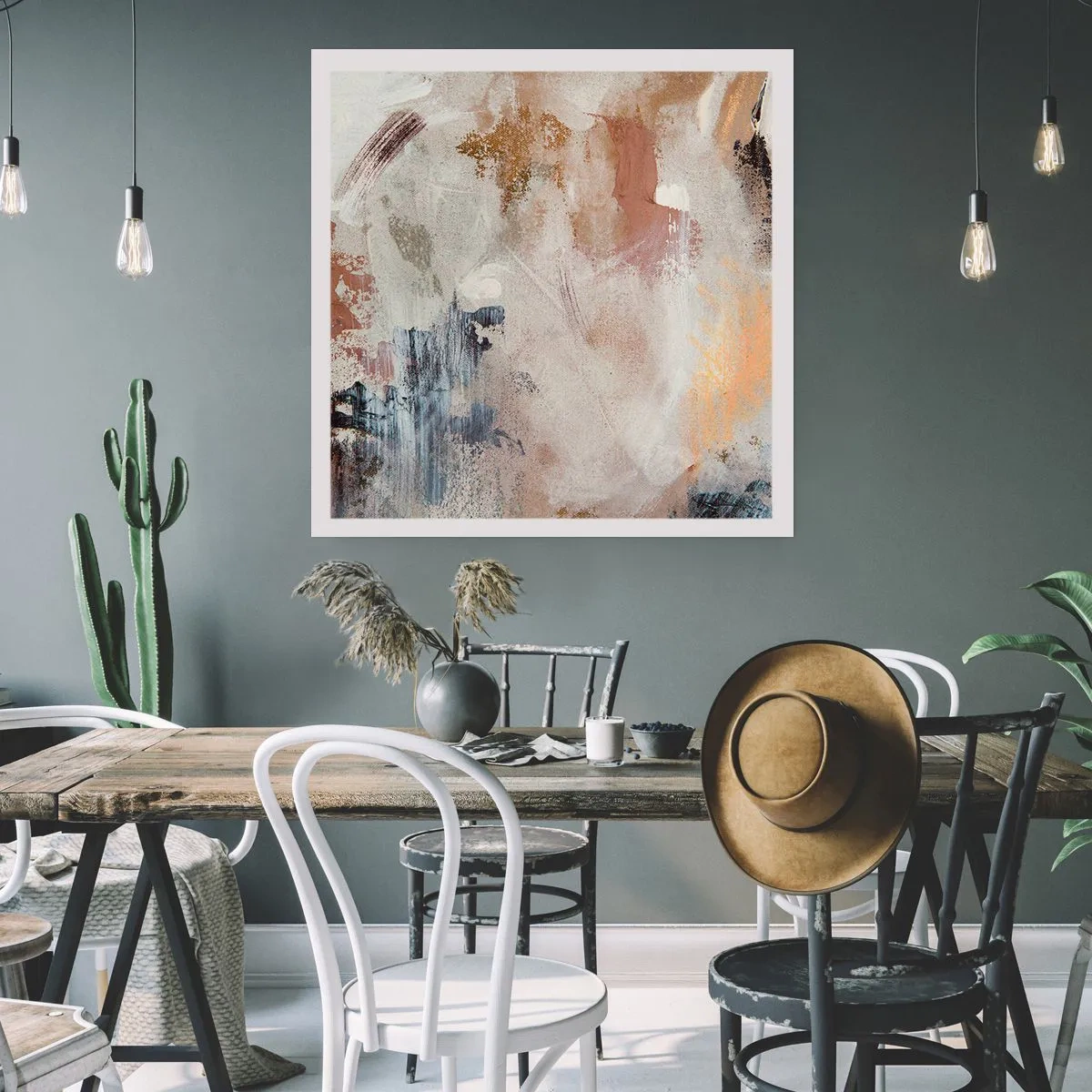 Poster - Neblige Abstraktion - 30x30 cm