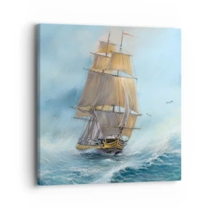 Bild auf Leinwand - Leinwandbild - Über die Wellen gleiten - 40x40 cm