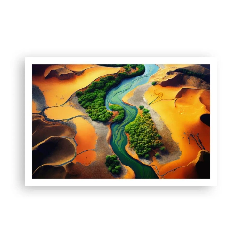 Poster - Lebensspendender Fluss - 91x61 cm