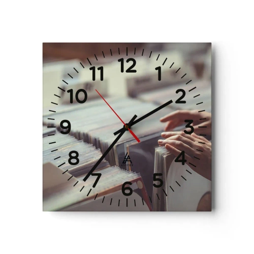 Wanduhr - Glasuhr - Auf der Suche nach Emotionen - 30x30 cm