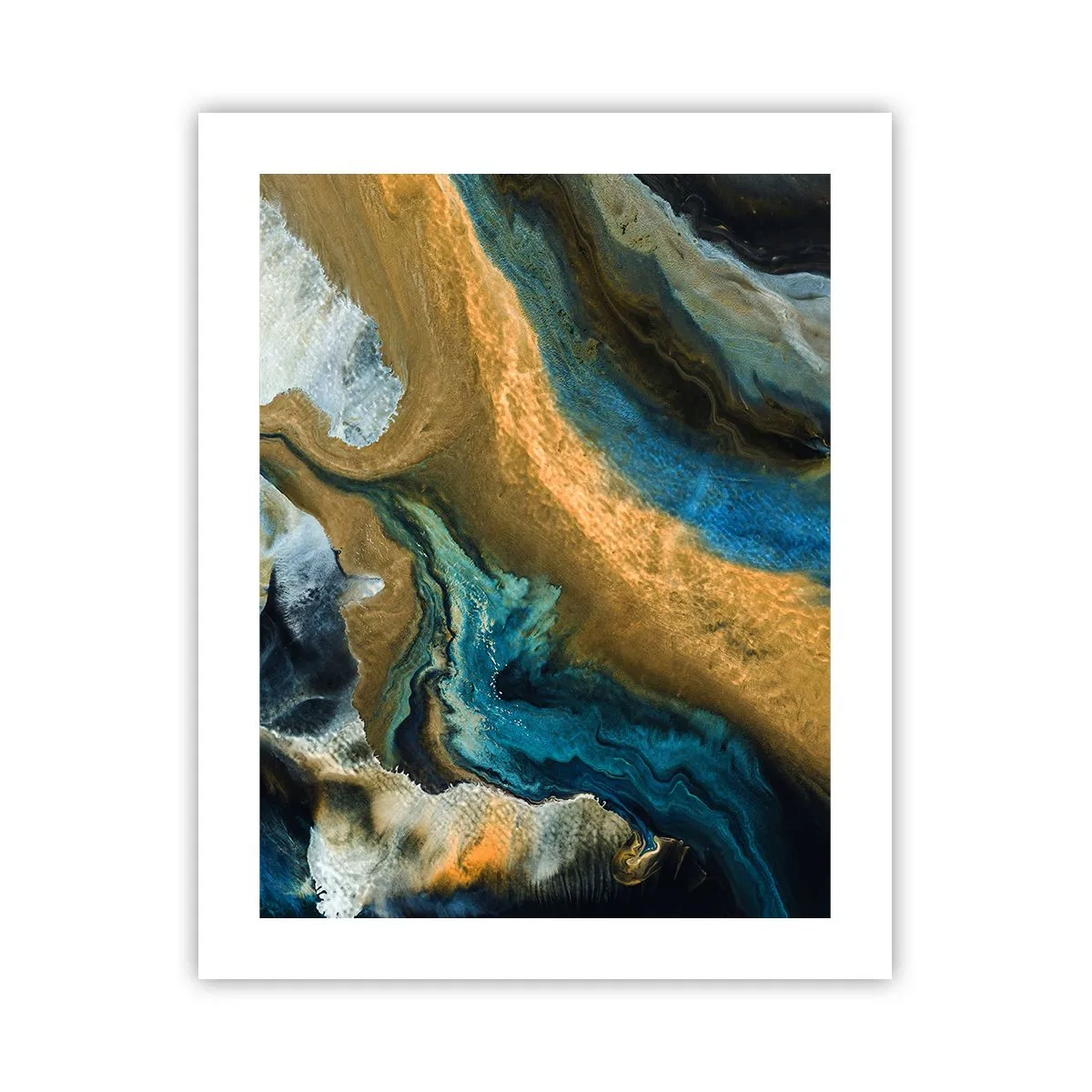 Poster - Blau - Gelb - gegenseitige Beeinflussung - 40x50 cm