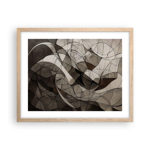 Poster in einem Rahmen aus heller Eiche - Zirkulation von Erdfarben - 50x40 cm