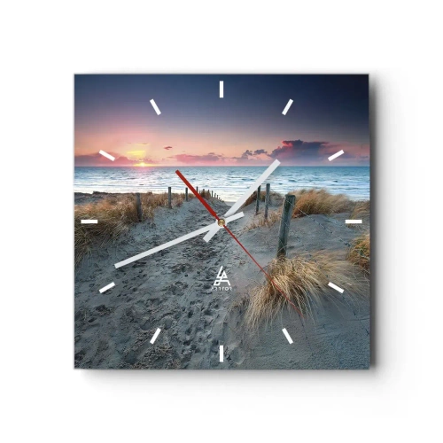 Wanduhr - Glasuhr - Du hast einen Regenbogen aus strahlendem Licht verschüttet ... - 40x40 cm