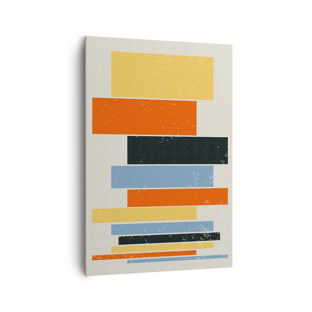 Bild auf Leinwand - Leinwandbild - Bunte Rechtecke in moderner Anordnung - 70x100cm - Musiknotation - Moderne Wanddekoration für Wohnzimmer und Schlafzimmer ARTTOR