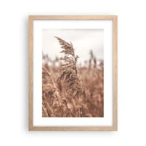 Poster in einem Rahmen aus heller Eiche - Auf den Feldern ist es schon Herbst - 30x40 cm
