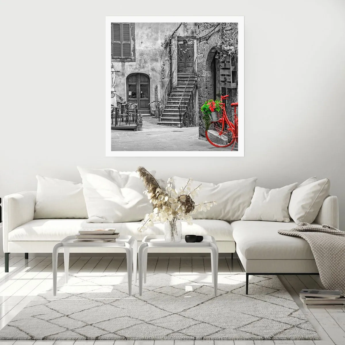 Poster - Toskanische Gasse - 60x60 cm