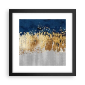 Poster in einem schwarzem Rahmen - Moderne Komposition mit Glanz - 30x30 cm
