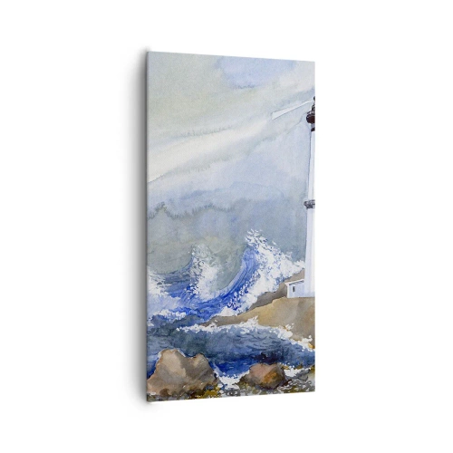 Bild auf Leinwand - Leinwandbild - Gegen die Dunkelheit und den Sturm - 65x120 cm