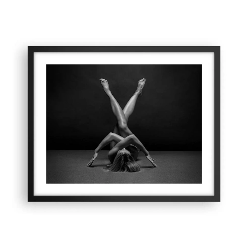 Poster in einem schwarzem Rahmen - Die Geometrie der Nacktheit - 50x40 cm