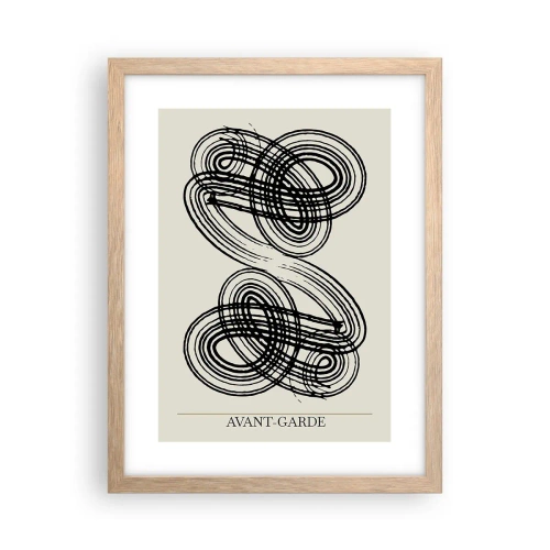 Poster in einem Rahmen aus heller Eiche - Es kam spontan heraus - 30x40 cm