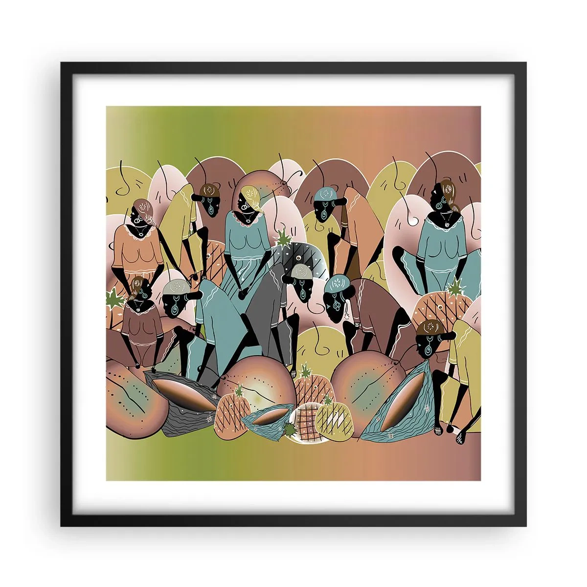 Poster in einem schwarzem Rahmen - Ein toller Urlaub steht bevor - 50x50 cm