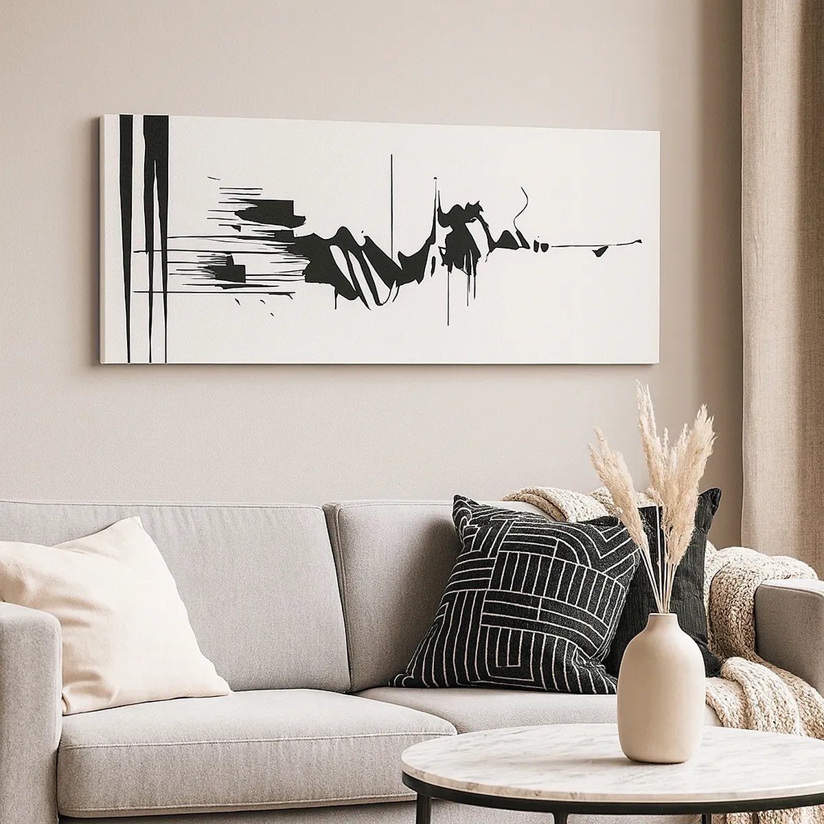 Bild auf Leinwand - Leinwandbild - Hastige Abstraktion - 30x30 cm