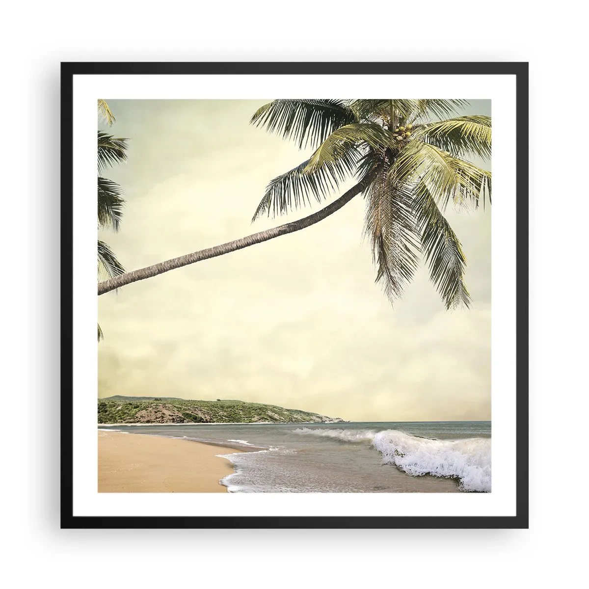 Poster in einem schwarzem Rahmen - Tropischer Traum - 60x60 cm