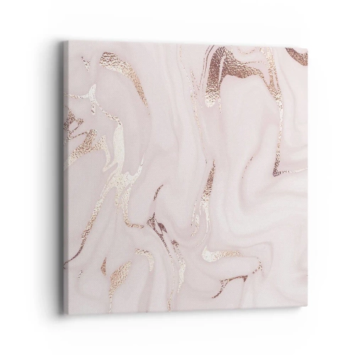 Bild auf Leinwand - Leinwandbild - In einem rosa Schal - 40x40 cm