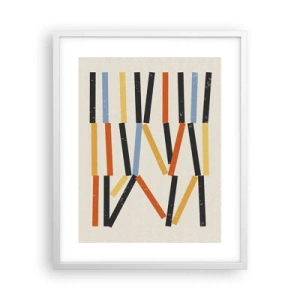 Poster in einem weißen Rahmen - Komposition auf der Ebene - 40x50 cm