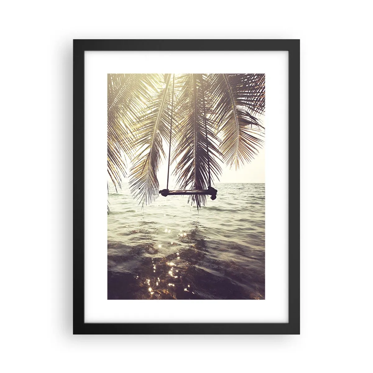 Poster in einem schwarzem Rahmen - Sie können nach Belieben in den Wolken schwingen - 30x40 cm