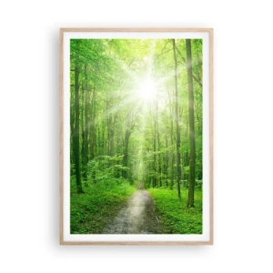 Poster in einem Rahmen aus heller Eiche - Die grüne Kathedrale - 70x100 cm