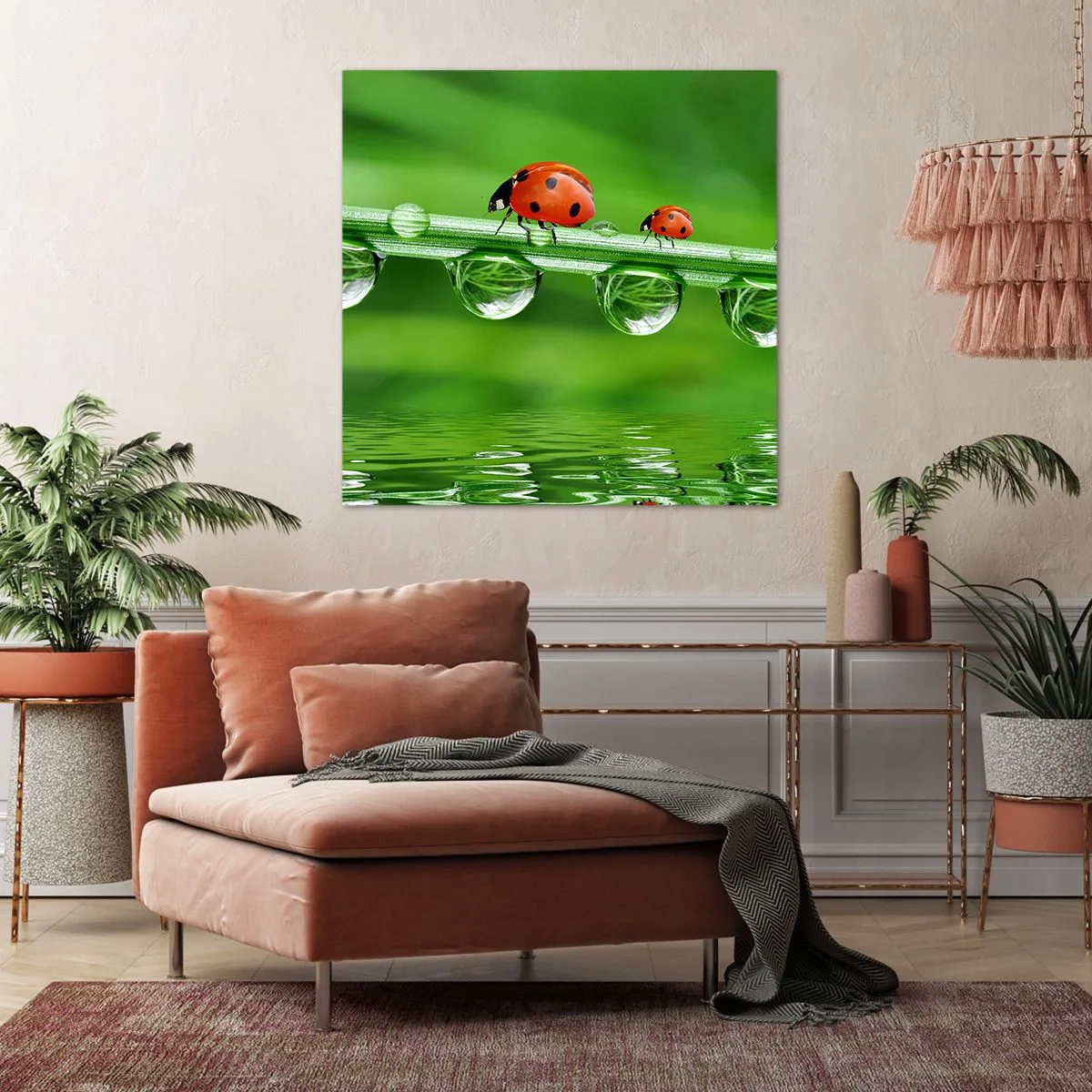 Bild auf Leinwand - Leinwandbild - Den ganzen Sommer unterwegs - 50x50 cm