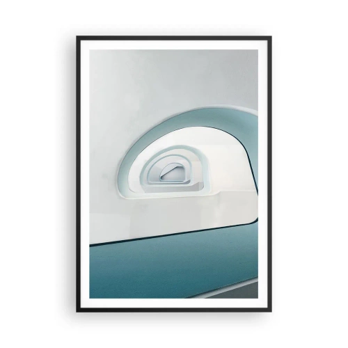 Poster in einem schwarzem Rahmen - Bis zum Ende des Blaus - 70x100 cm