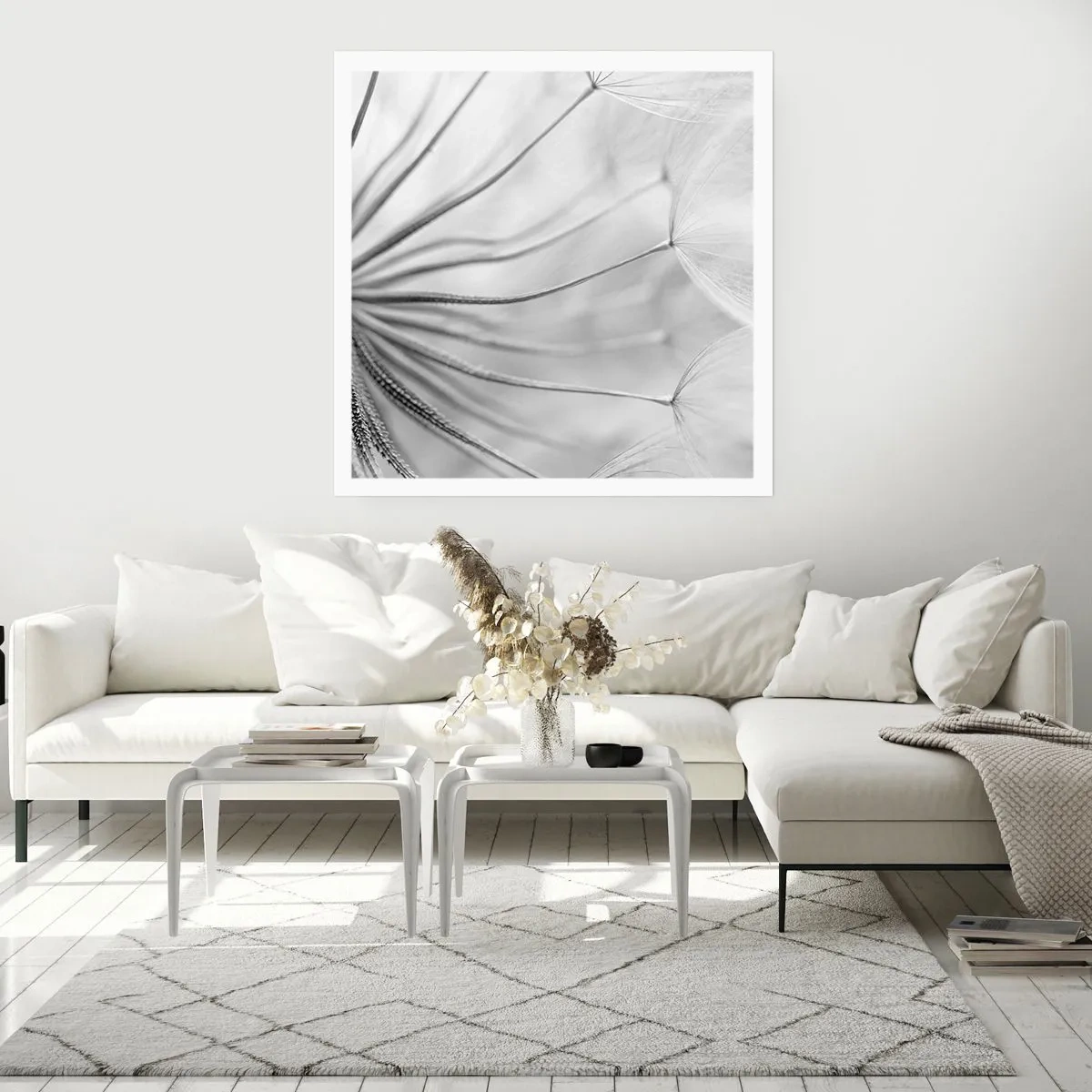 Poster - Löwenzahn, Drachen - 50x50 cm