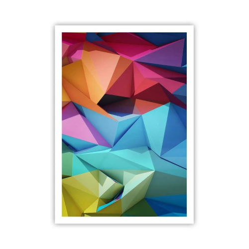 Poster - Regenbogen-Origami - 70x100 cm