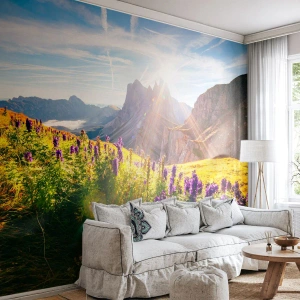 Selbstklebende Fototapete Deluxe Sticker - Das geheime Leben der Kräuter - Landschaft, Berge, Bergpfade - 500x350 cm