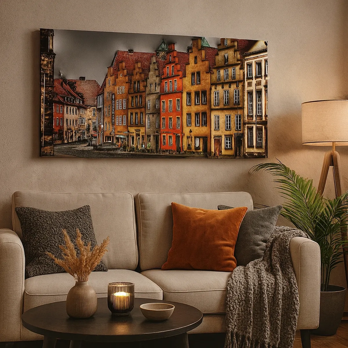 Bild auf Leinwand - Leinwandbild - Es fehlt nur noch ein verzaubertes Taxi - 30x30 cm