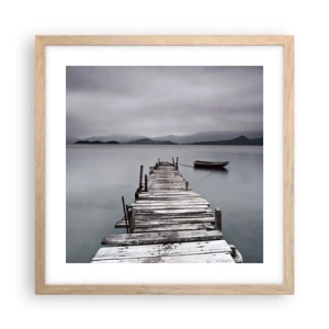 Poster in einem Rahmen aus heller Eiche - Du kannst morgen gehen - 40x40 cm