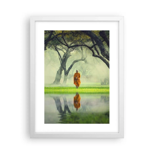 Poster in einem weißen Rahmen - Auf dem Weg zur Erleuchtung - 30x40 cm