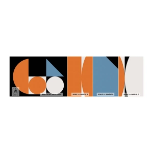 Fototapeten Muster Selbstklebend Deluxe Sticker - Bebilderte Anordnung - Abstraktion, Grafik, Geometrisches Muster - 100x30 cm