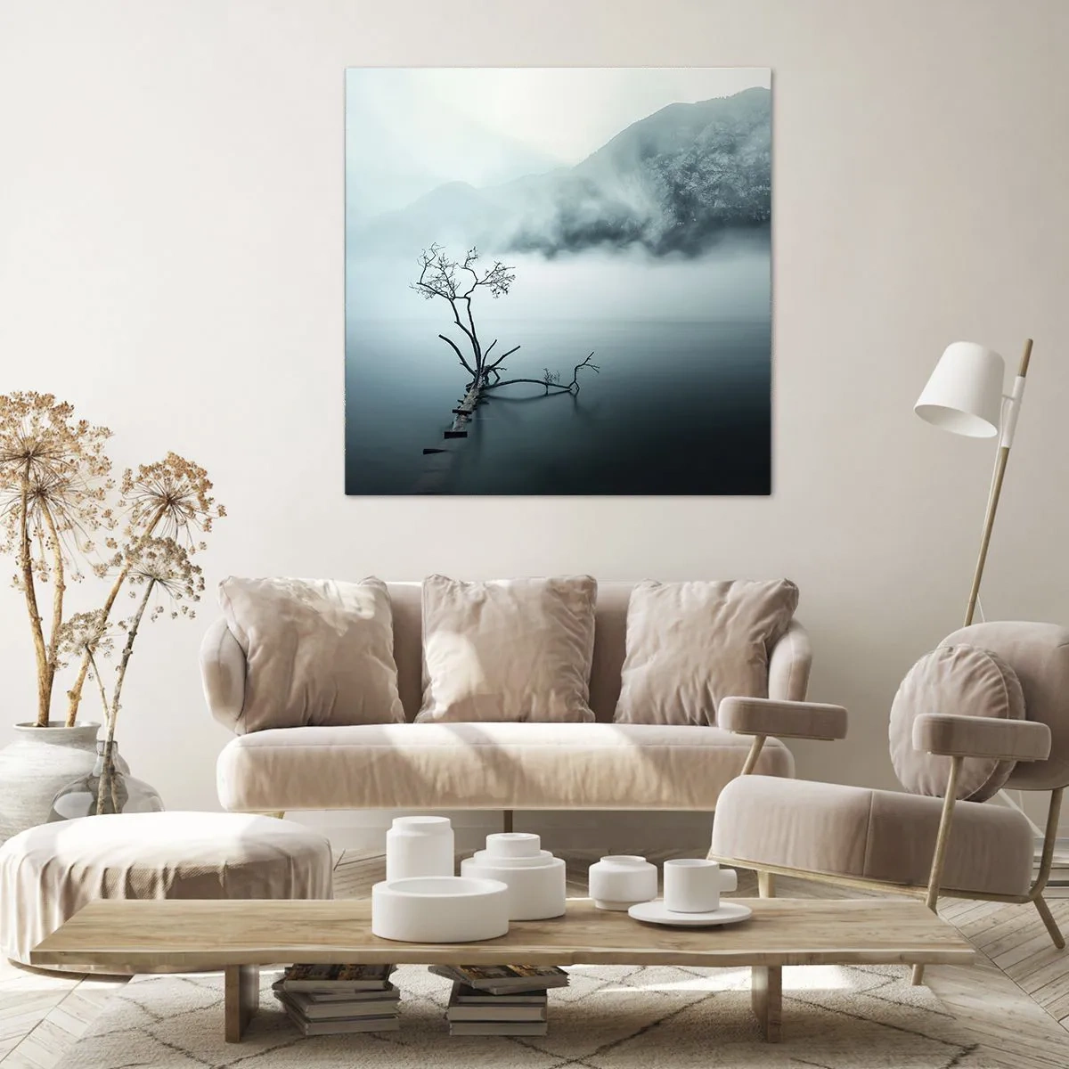 Bild auf Leinwand - Leinwandbild - Aus Wasser und Nebel - 30x30 cm