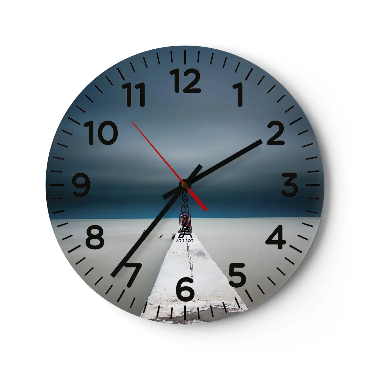 Wanduhr - Glasuhr - Um der Weite zu begegnen - 30x30 cm