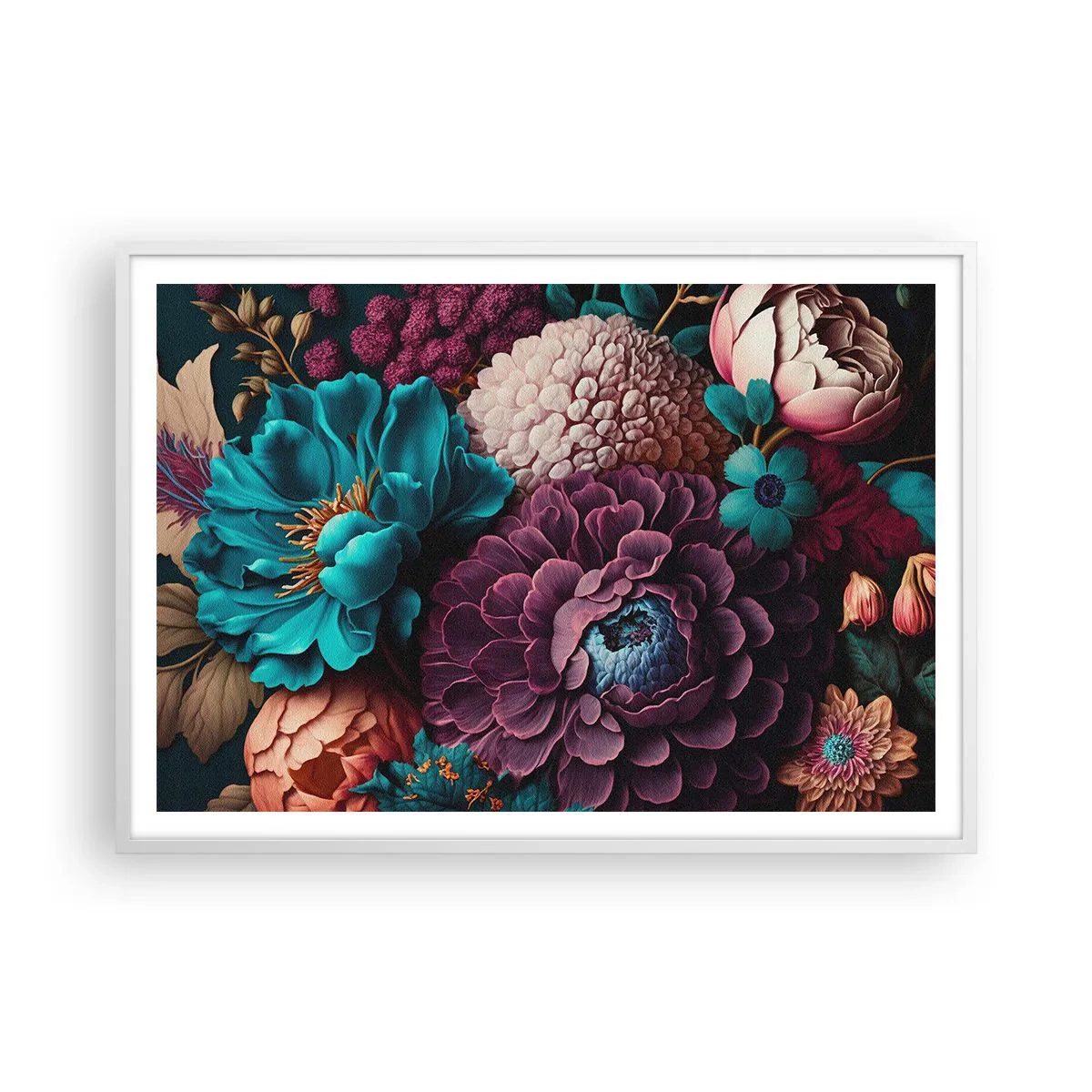 Poster in einem weißen Rahmen - Natur in Hülle und Fülle - 100x70 cm