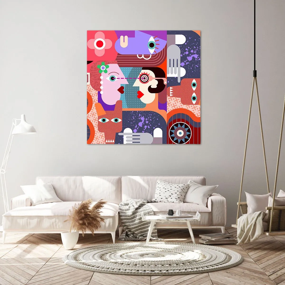 Bild auf Leinwand - Leinwandbild - Augenhöhe - 30x30 cm