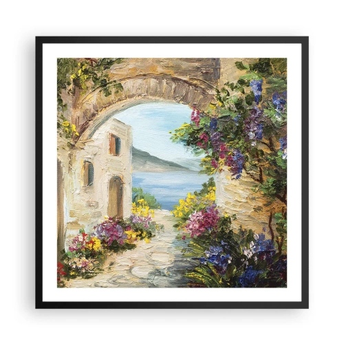 Poster in einem schwarzem Rahmen - Charme einer Küstenprovinz - 60x60 cm