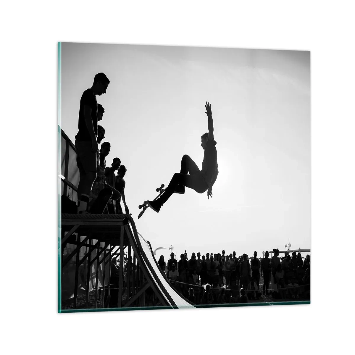 Glasbild - Bild auf glas - Helden und Zuschauer - 70x70 cm