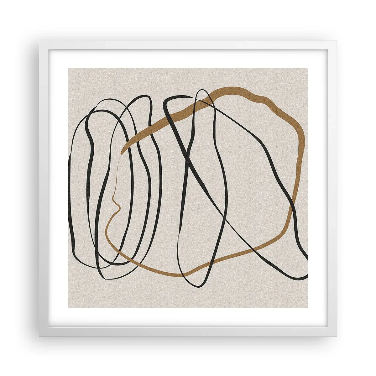 Poster in einem weißen Rahmen - Komposition – Looptanz - 50x50 cm