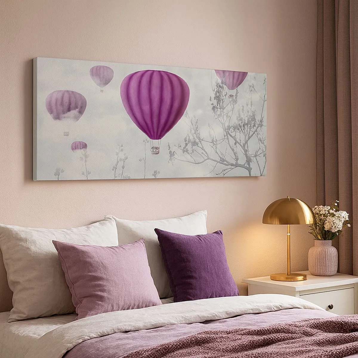 Bild auf Leinwand - Leinwandbild - Wie Schiffe am Himmel - 100x40 cm