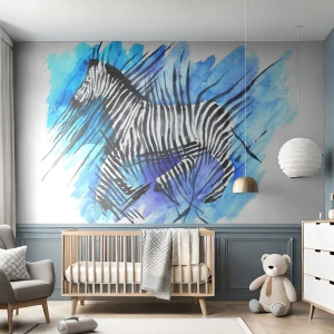 Fototapete Premium Sand - In Streifen versteckt - Tiere, Rippen, Afrika - 150x105 cm