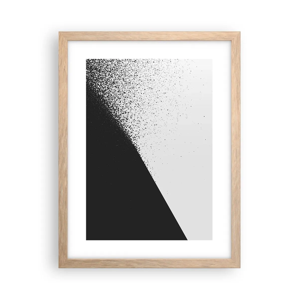 Poster in einem Rahmen aus heller Eiche - Immer schneller, immer mehr - 30x40 cm