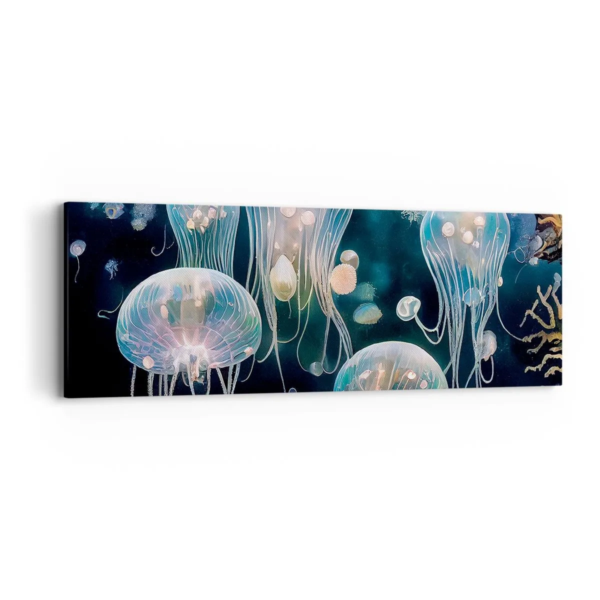 Bild auf Leinwand - Leinwandbild - Unterwasserball - 90x30 cm