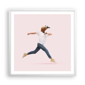 Poster in einem weißen Rahmen - Eine Prise Absurdität - 60x60 cm