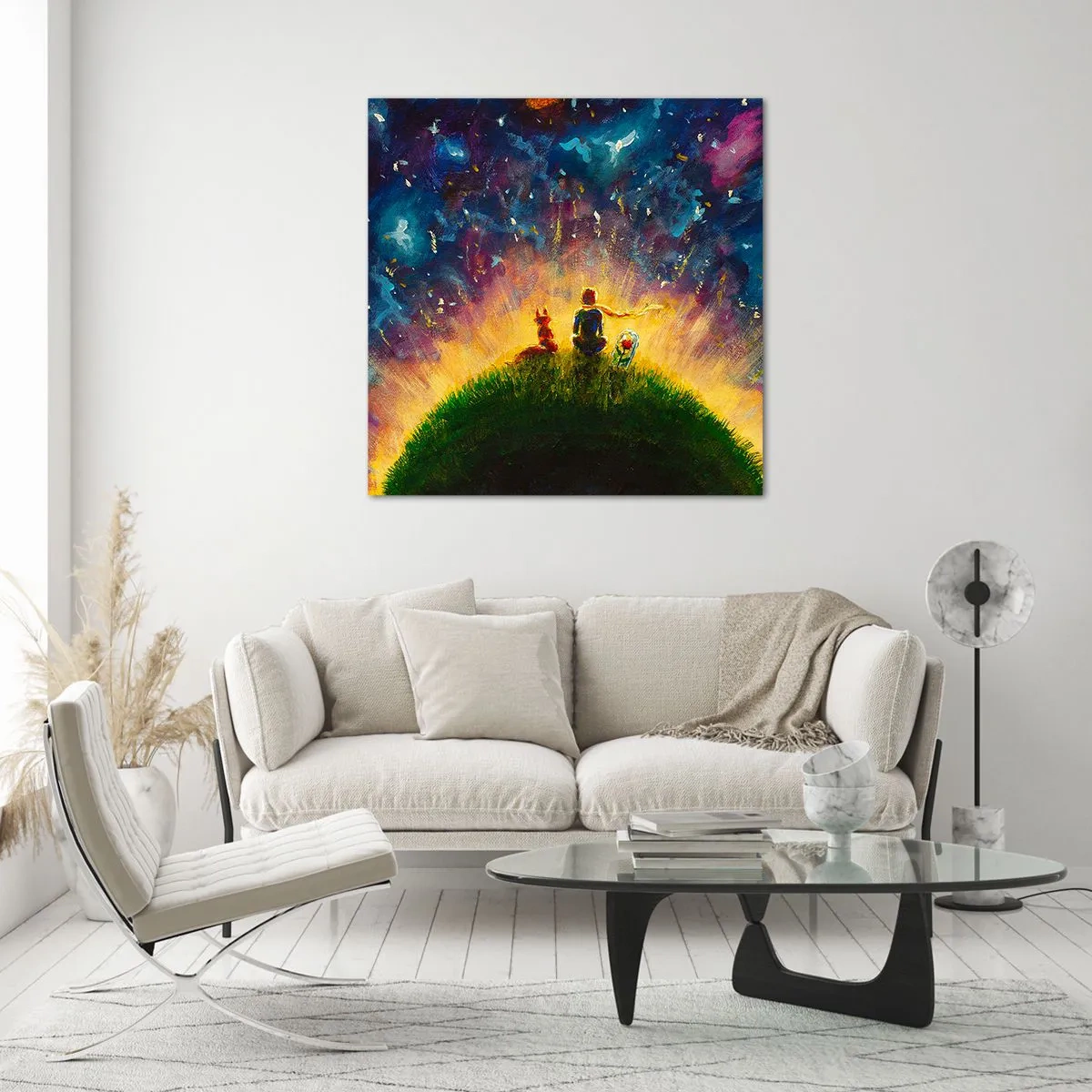 Glasbild - Bild auf glas - Liebe und Freundschaft - die ganze Welt - 50x50 cm