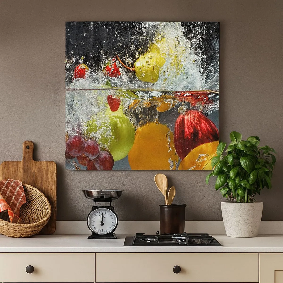 Bild auf Leinwand - Leinwandbild - Fruchterfrischung - 30x30 cm