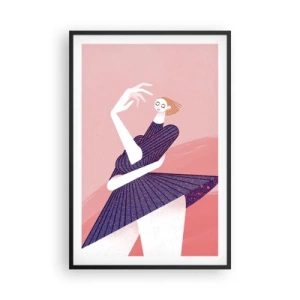 Poster in einem schwarzem Rahmen - Jeder Schritt ist ein Tanzgürtel - 61x91 cm